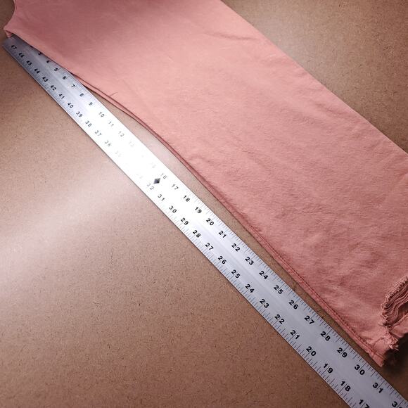 Aeropostale 90s Baggy Jeans Straight Leg Distressed Women 12 Brick Red - Picture 8 of 14